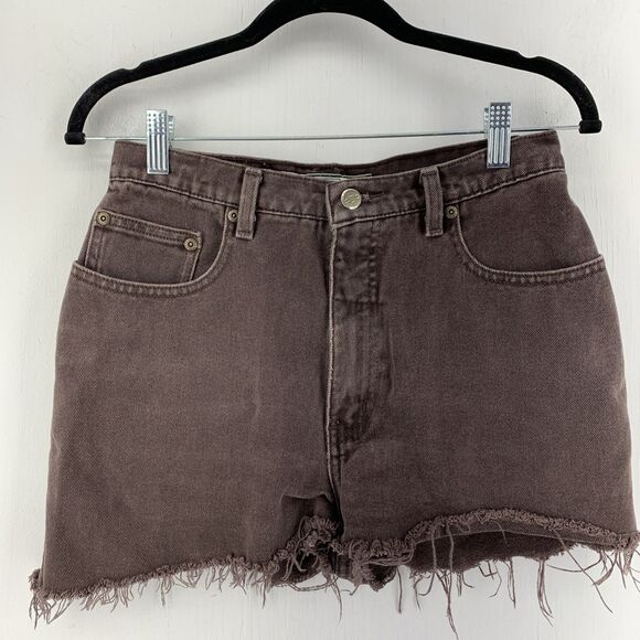 AriZona Pants - Vtg Arizona Jean Co Y2K Cutoff Denim Shorts Boho Hippie Grunge Festival Brown 11